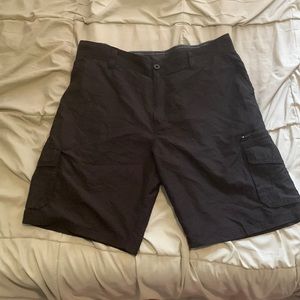Black silky subculture shorts